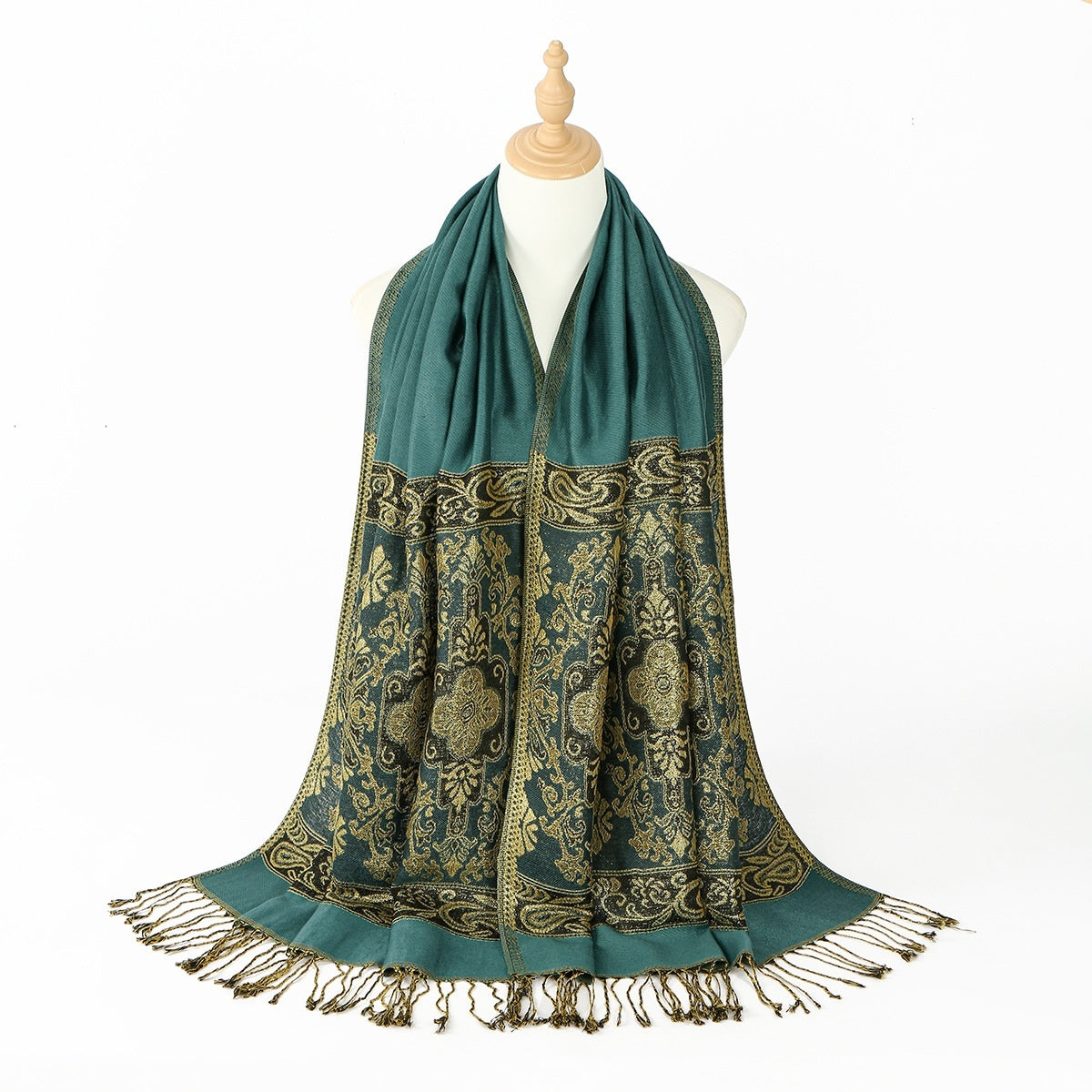 Châle oversize à motifs — vue 9