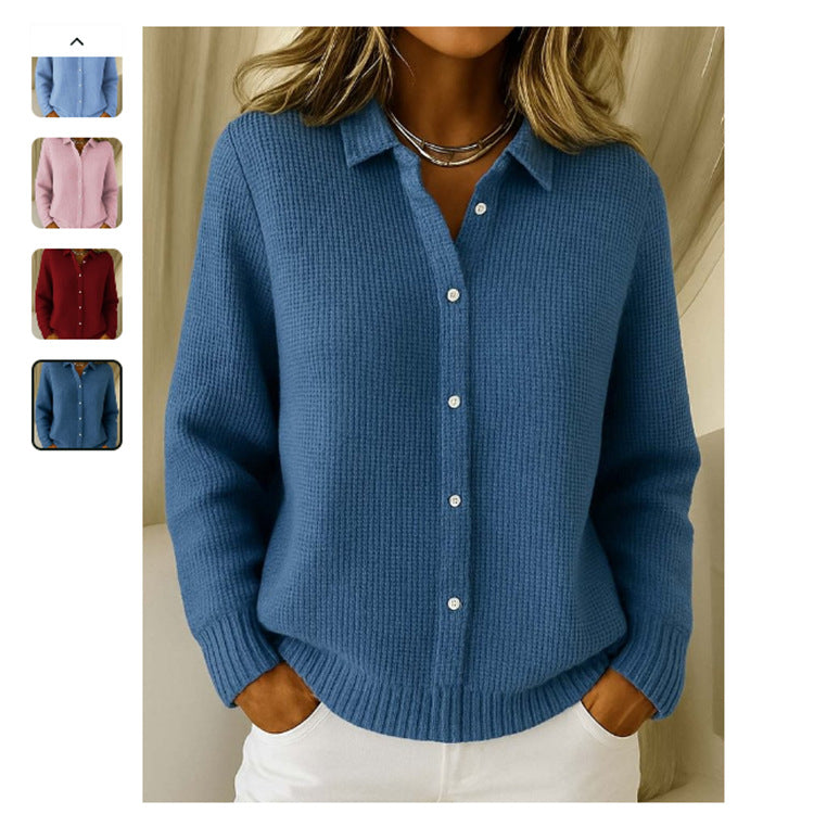 Chemise maille texturée boutonnée — vue 6