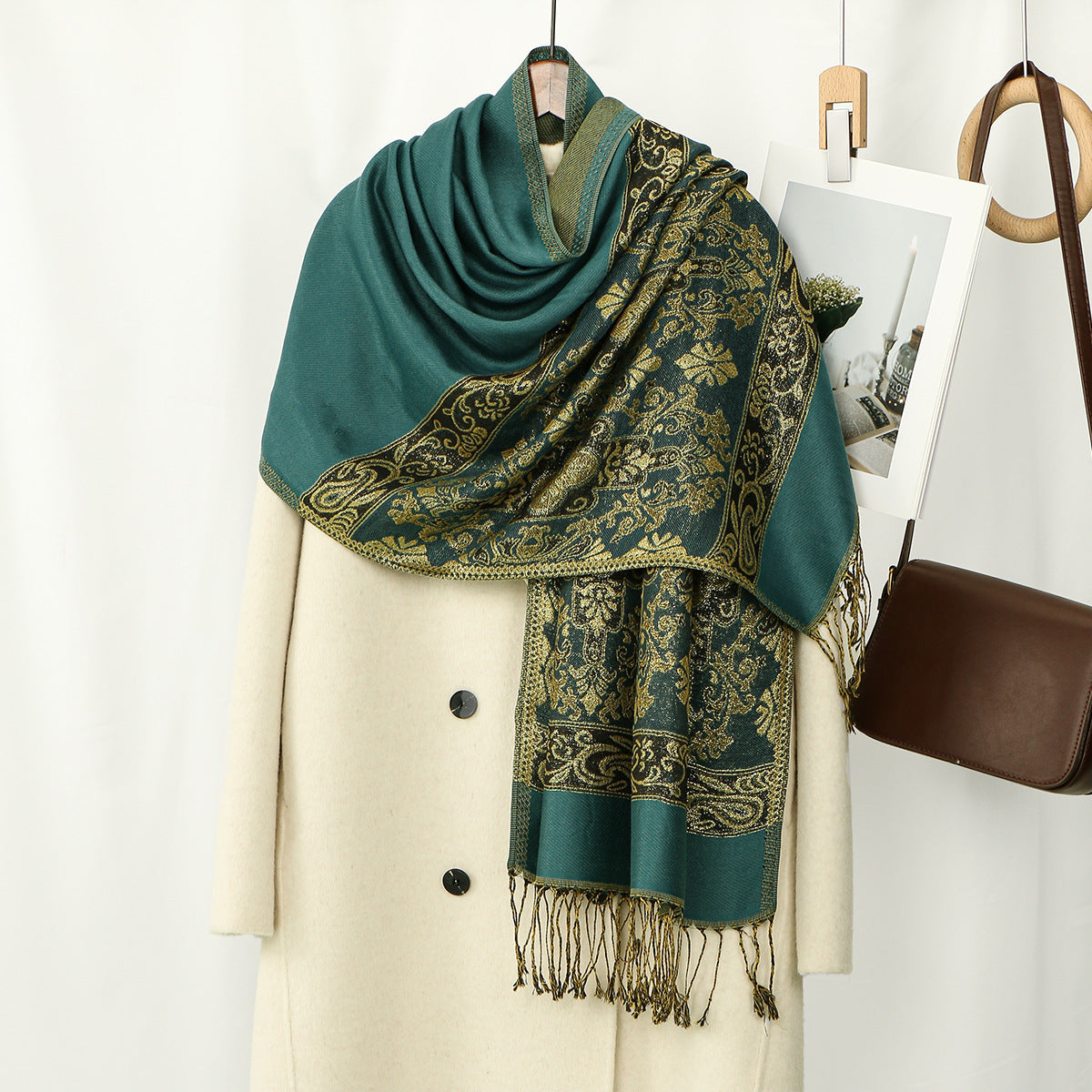 Châle oversize à motifs — vue 1