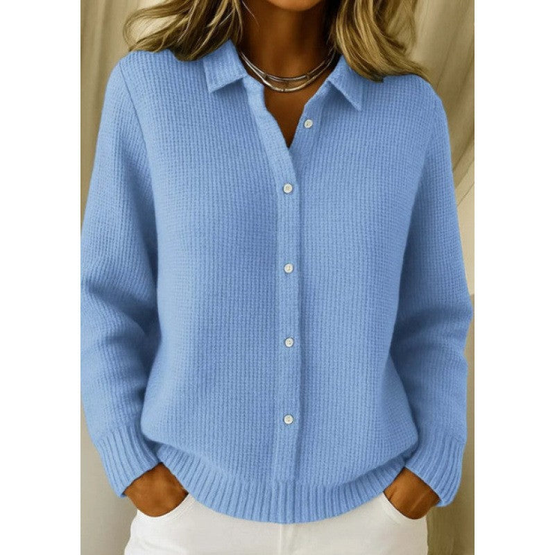 Chemise maille texturée boutonnée — vue 9