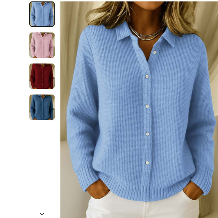 Chemise maille texturée boutonnée — vue 8